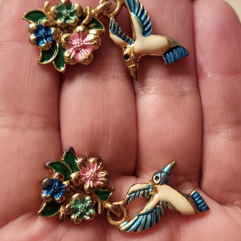 Humming bird earrings - Picture 8 of 11